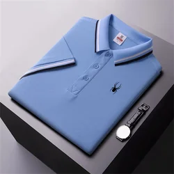 POLO traspirante ad asciugatura rapida estiva da uomo di alta qualità sport all'aria aperta top da uomo business casual fashion streetwear da uomo