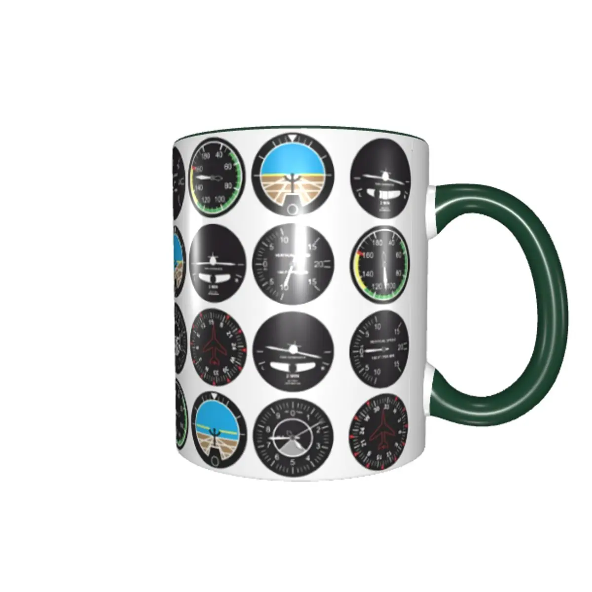 Customized Aircraft Instrument Panel Coffee Mug DIY Flight Dashboard Ceramic Mug Cup Creative Gift