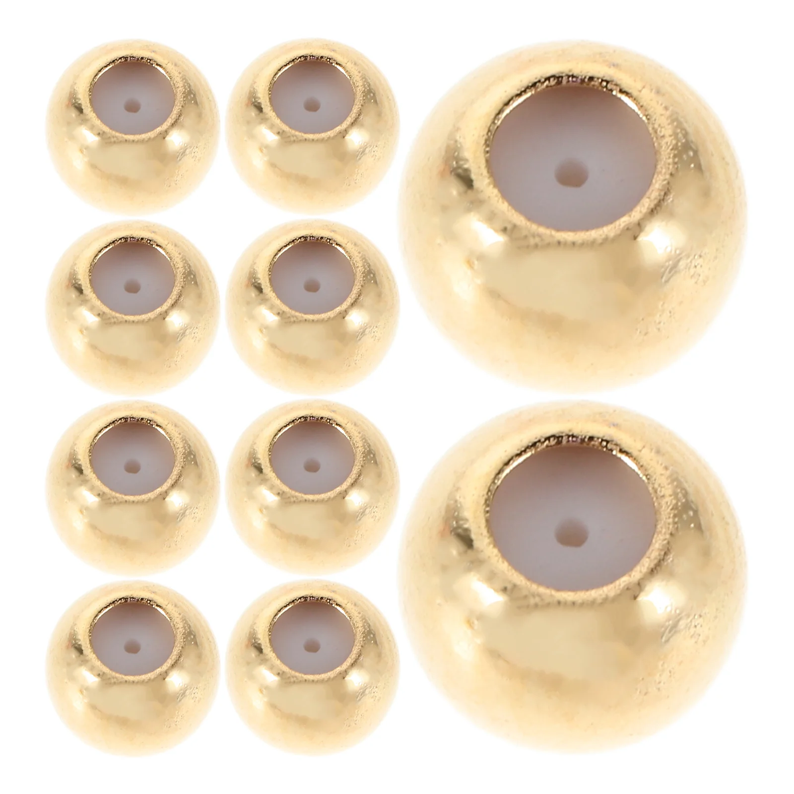 50 قطعة خزر عازل سيليكون 5 مللي متر الذهبي الجولة شقة Rondelle فضفاض حبة Diy بها بنفسك صنع المجوهرات سوار قلادة صياغة سلسلة