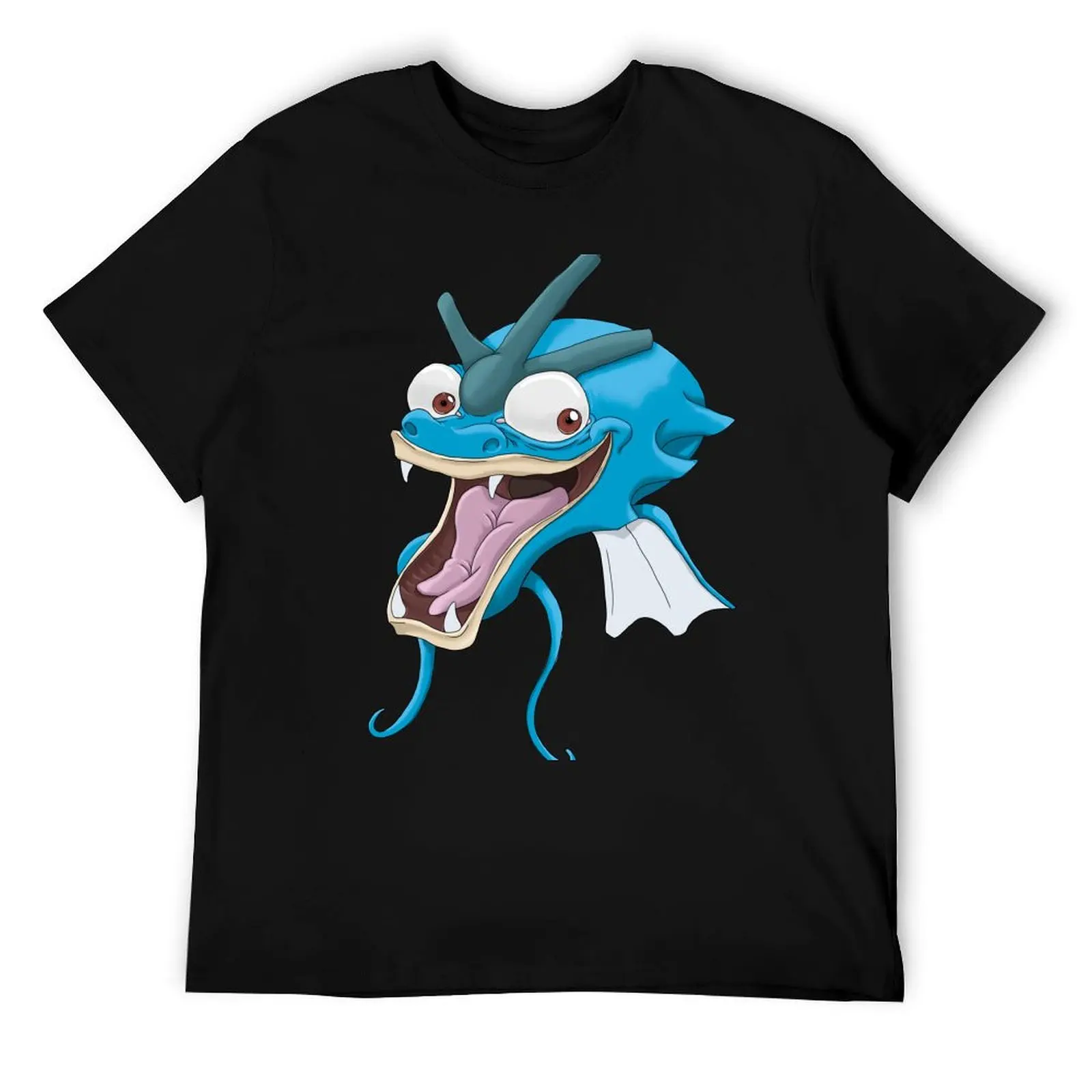 

Жуткая, но счастливая футболка Gyrados, футболки для мужчин, хлопковая мужская футболка, хлопковые высококачественные забавные футболки, хлопковая футболка