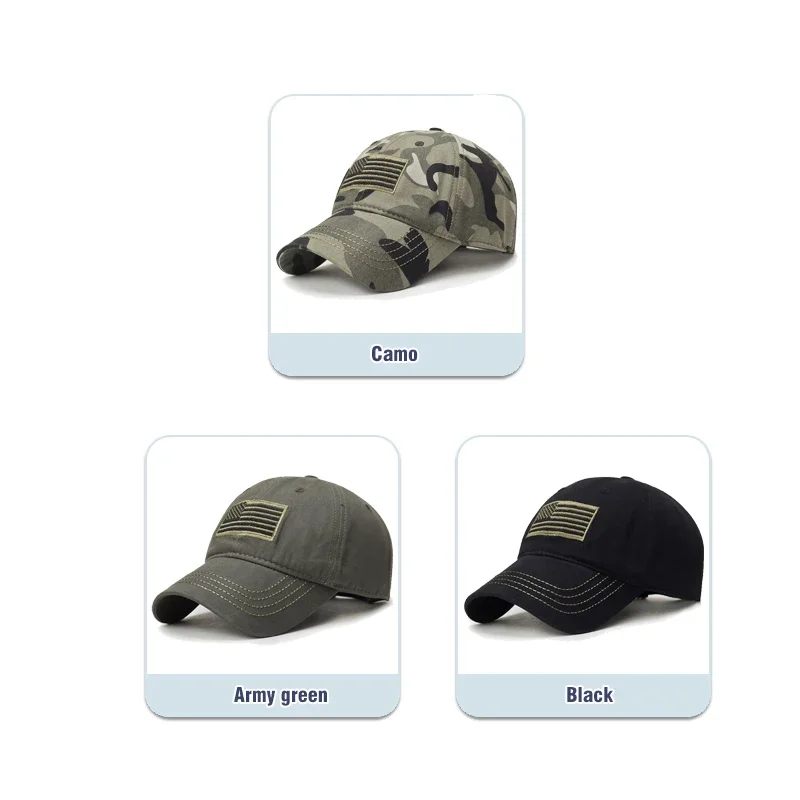 Amerikanische Flagge, bestickte Baumwolle, verstellbare Soft-Top-Baseballkappe, Sonnenhut, Trucker-Kappen, Papa-Hüte – Detail 3