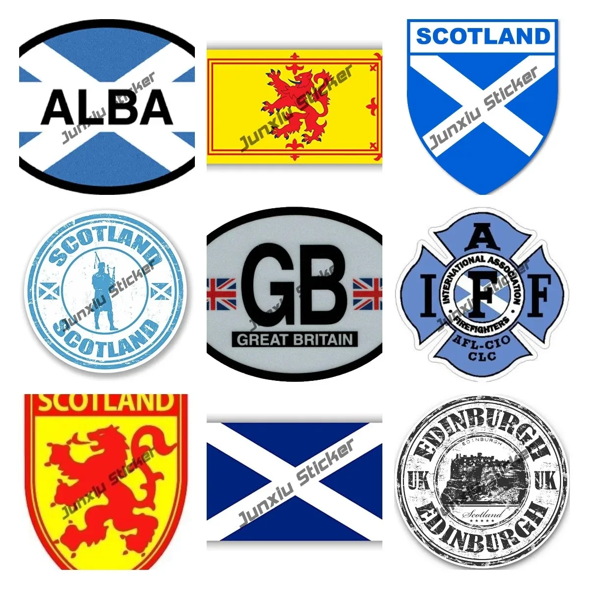 

Scottish Flag Sticker Made with Durable Waterproof Materials Creativity SCOTLAND Red Lion Shield Scottish decal Car Accessories