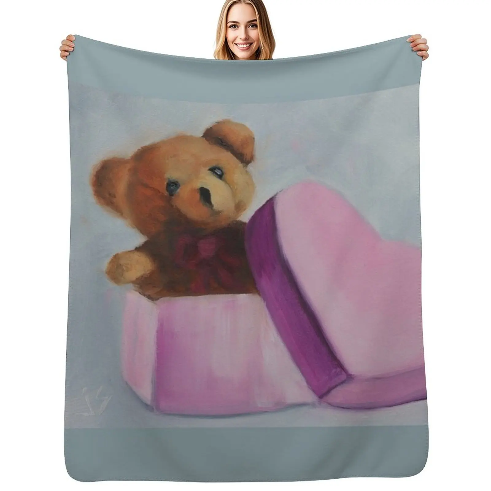 Honey Bear Throw Blanket Soft Plaid Sofas Thin Loose Heavy Warm Blankets