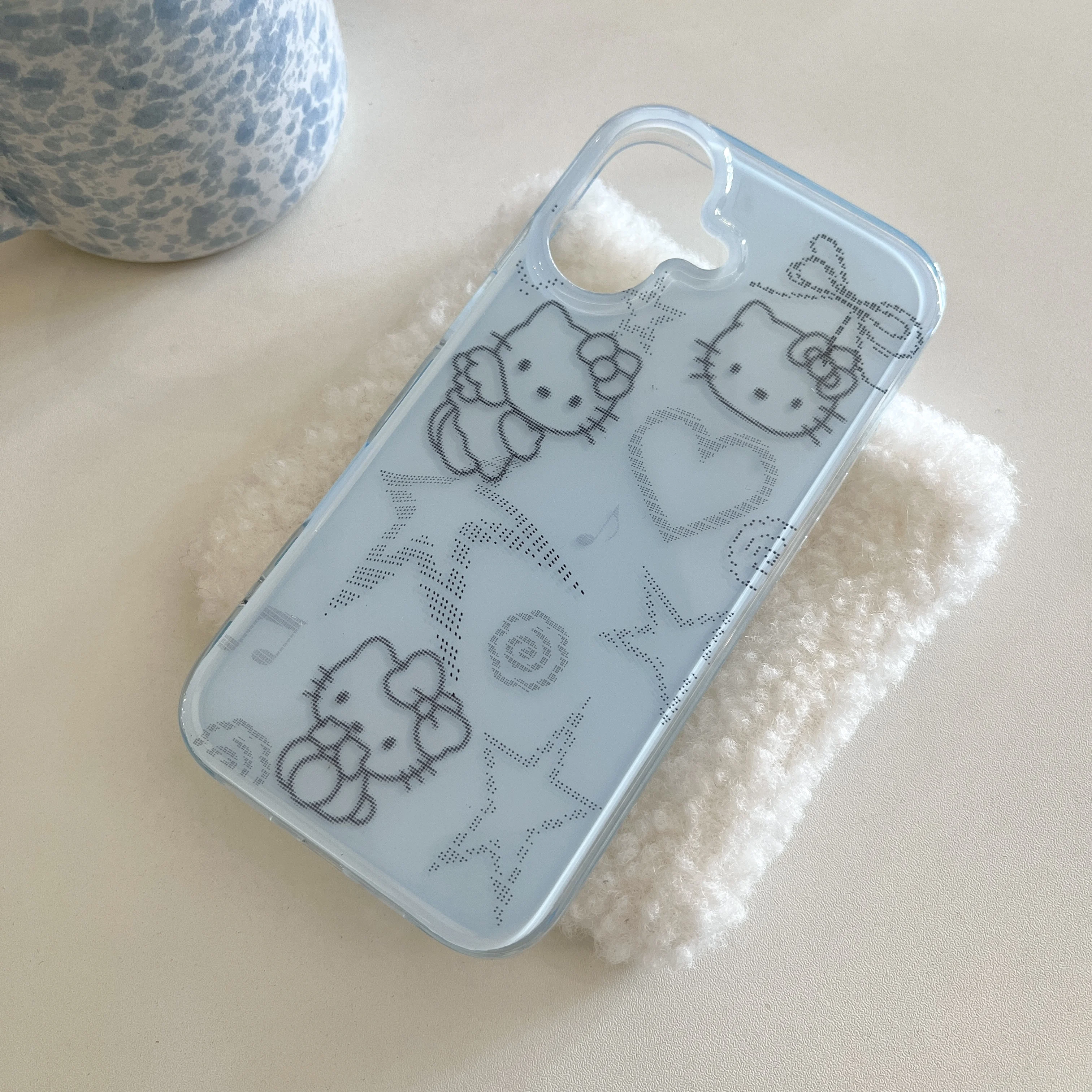 

Чехол для телефона «Кошка» Hellokitty с роскошными имитацией бриллиантов и блестками для iPhone 16, 15, 14, 13 Pro Max, защитный противоударный бампер