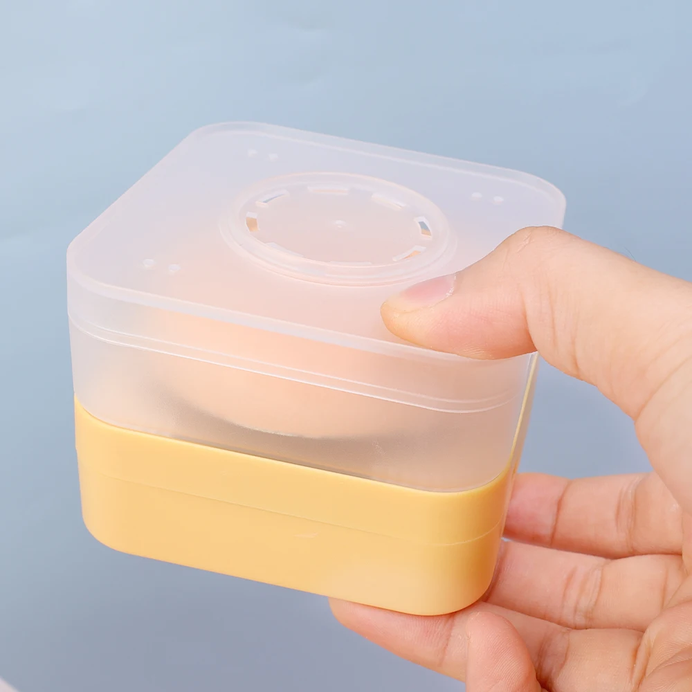 Breathable Powder Puff Storage Empty Box Moisture-proof Enlarged And Thickened Air Cushion Puff Storage Square Box Makeup Case