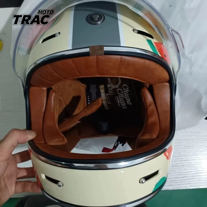 Original Helmet Lining T1 Pro Full-face Helmet Inner Liner Vintage Yellow Helmet Replacement Lining Accessories S-XXLFor TORC