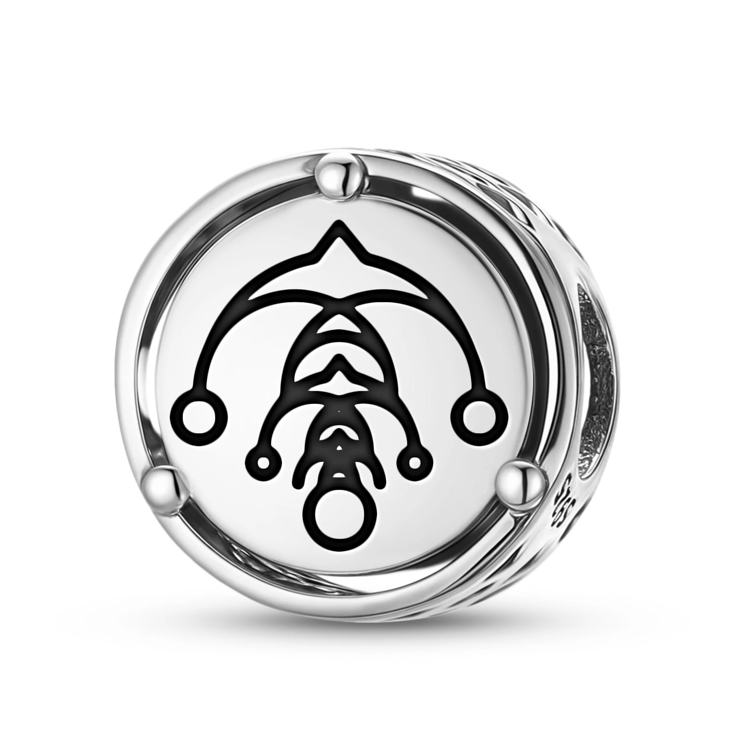 925 Sterling Silver Crop Circles Swallows Charm Fit Original Bracelet Diy Jewelry Accessories Family Bead