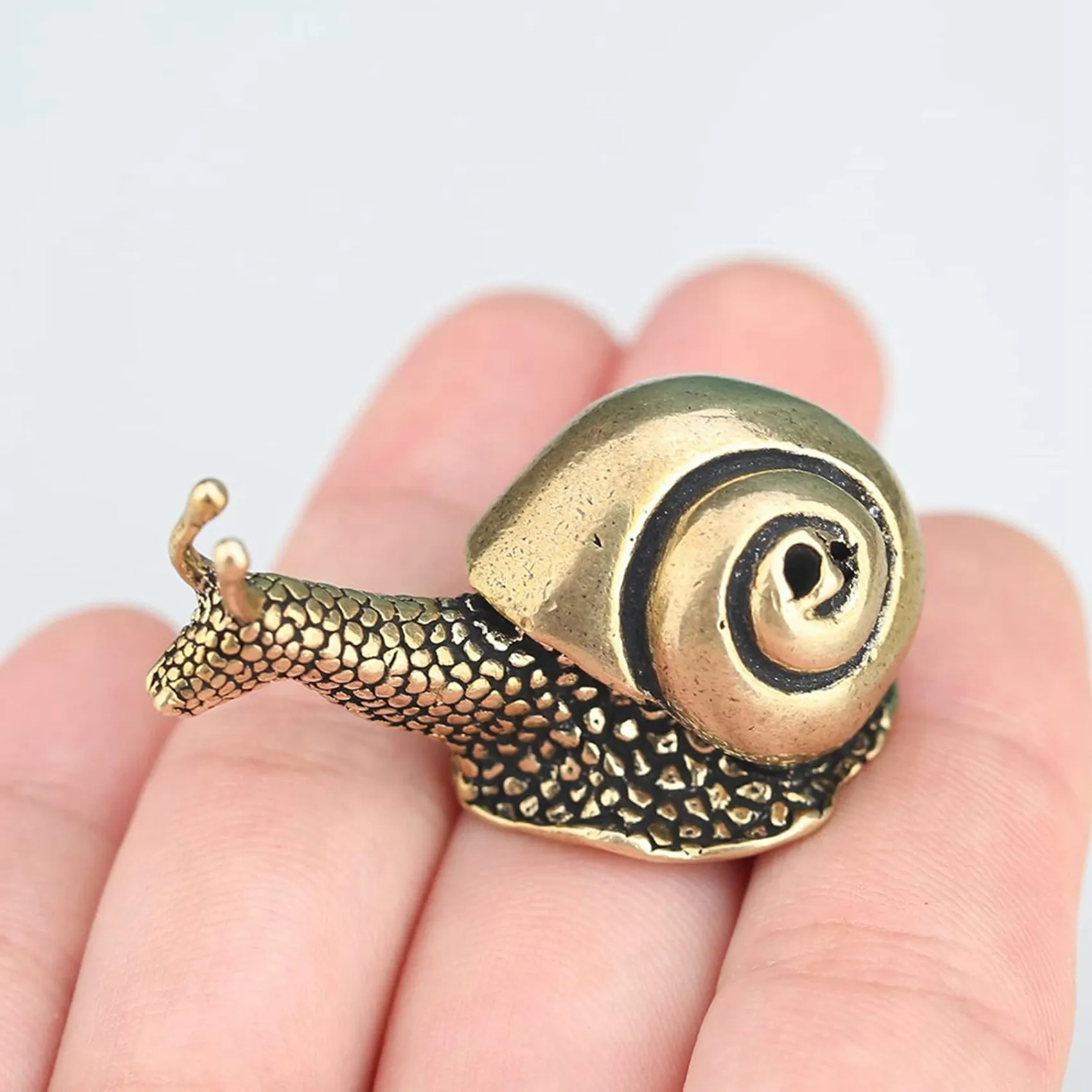 AT63-6Pcs Snail Decor Outdoor Pond Garden Snail Figurine Brass Snail With Decor Effect The Meaning Of The Snail Walk Slowly