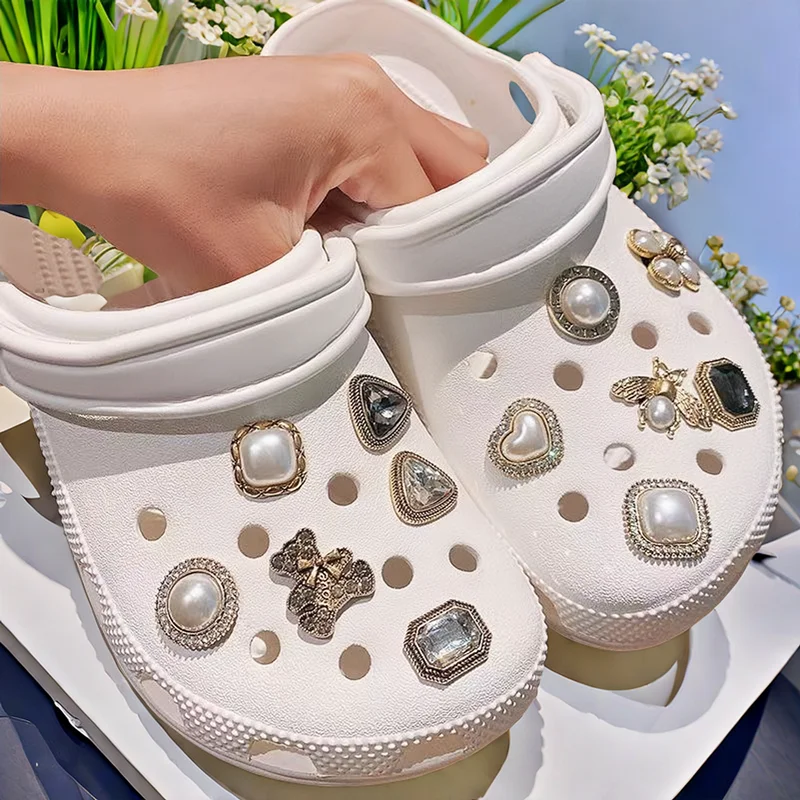 Tren Fashion sepatu lubang jimat untuk DIY seri Retro hilang Planet sepatu gesper dekorasi untuk sepatu pesona sandal bakiak hadiah anak-anak