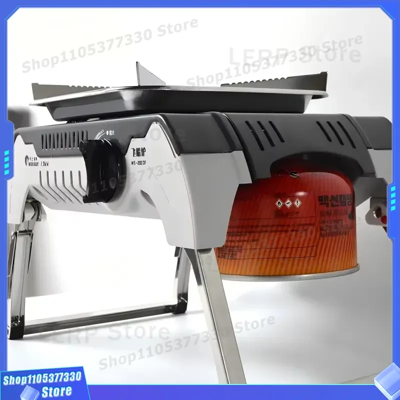Portable Outdoor Camping Gas Stove Cassette Burner for Picnic Hiking Travel Household Barbecue Cooking Equipment Windproof