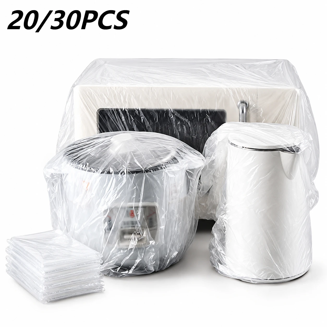 20/30PCS Universal Transparent Appliance Dust Covers for Large Fans Rice Cookers Microwave Ovens Household Protective Covers