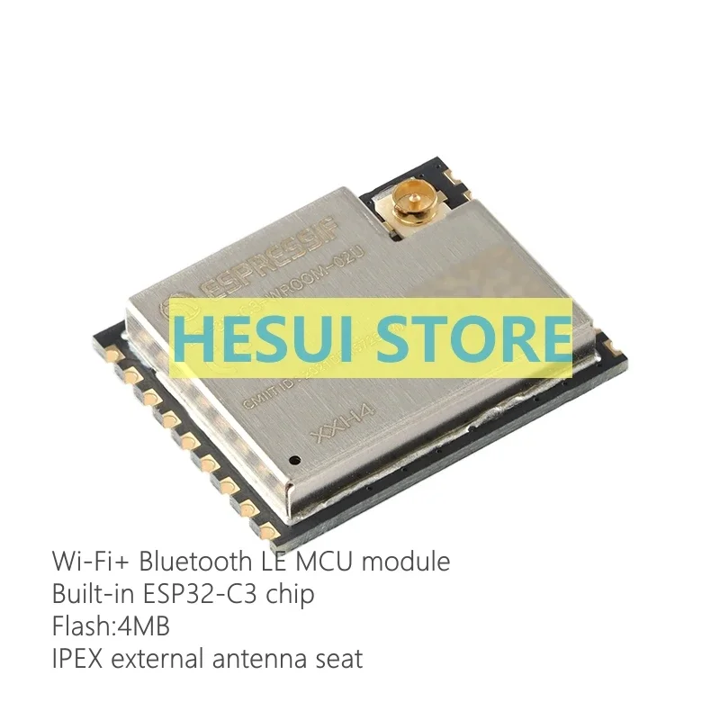 Original ESP32-C3-WROOM-02U-H4 2.4GHz WiFi+ Bluetooth BLE5.0 Wireless module module