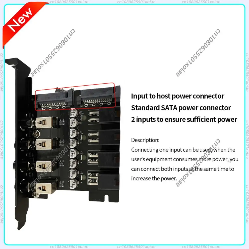 

Power Saving Controller Dual Channel Hard Drive PCI Expansion Card 4 Bit PCI Expansion Card with SATA Cable Power Control SSD