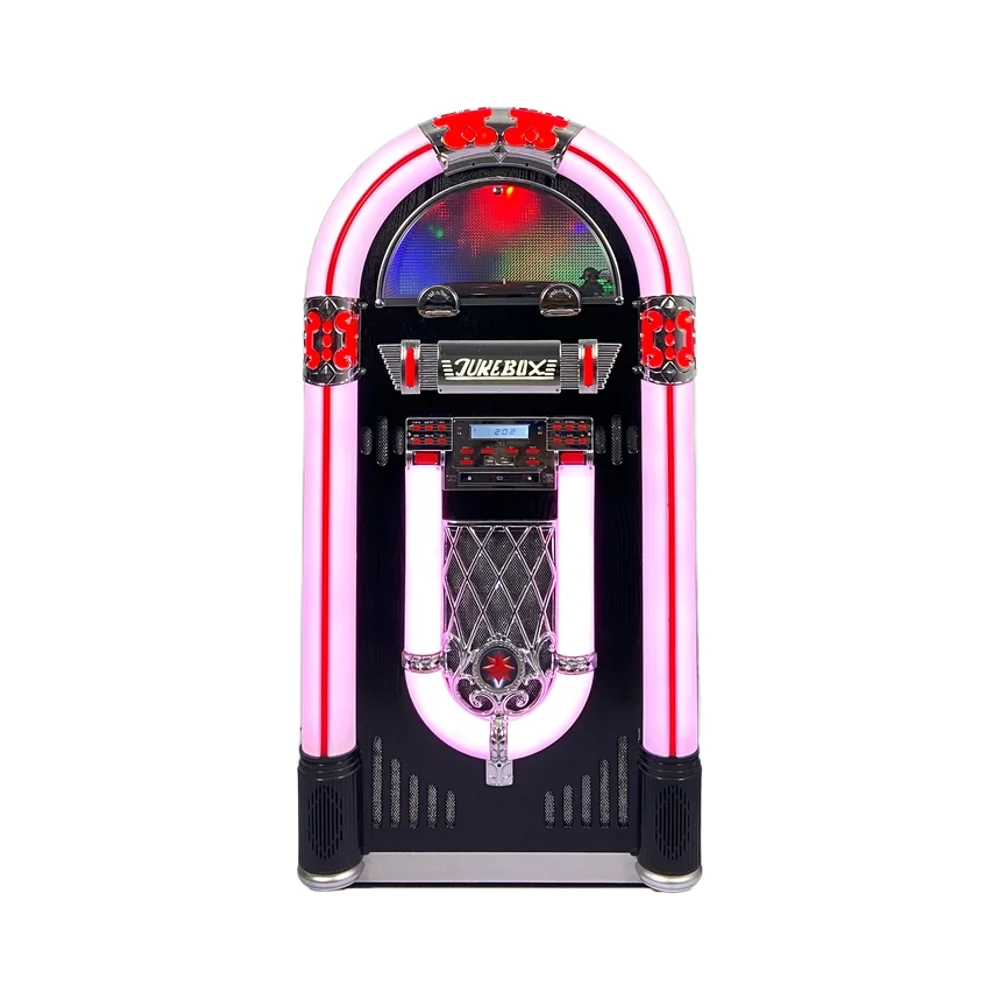 الرقمية الرجعية نمط Jukebox مشغل تسجيلات من الفينيل متعدد الوظائف محطة الموسيقى التجارية قناة ستيريو الالكترونيات الاستهلاكية