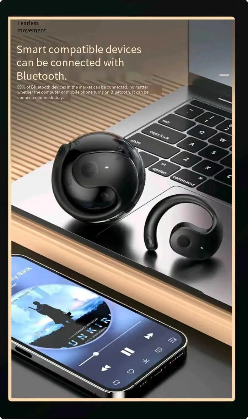 New feature small coconut ball TWS Bluetooth headset ear-mounted OPEN6 super lon