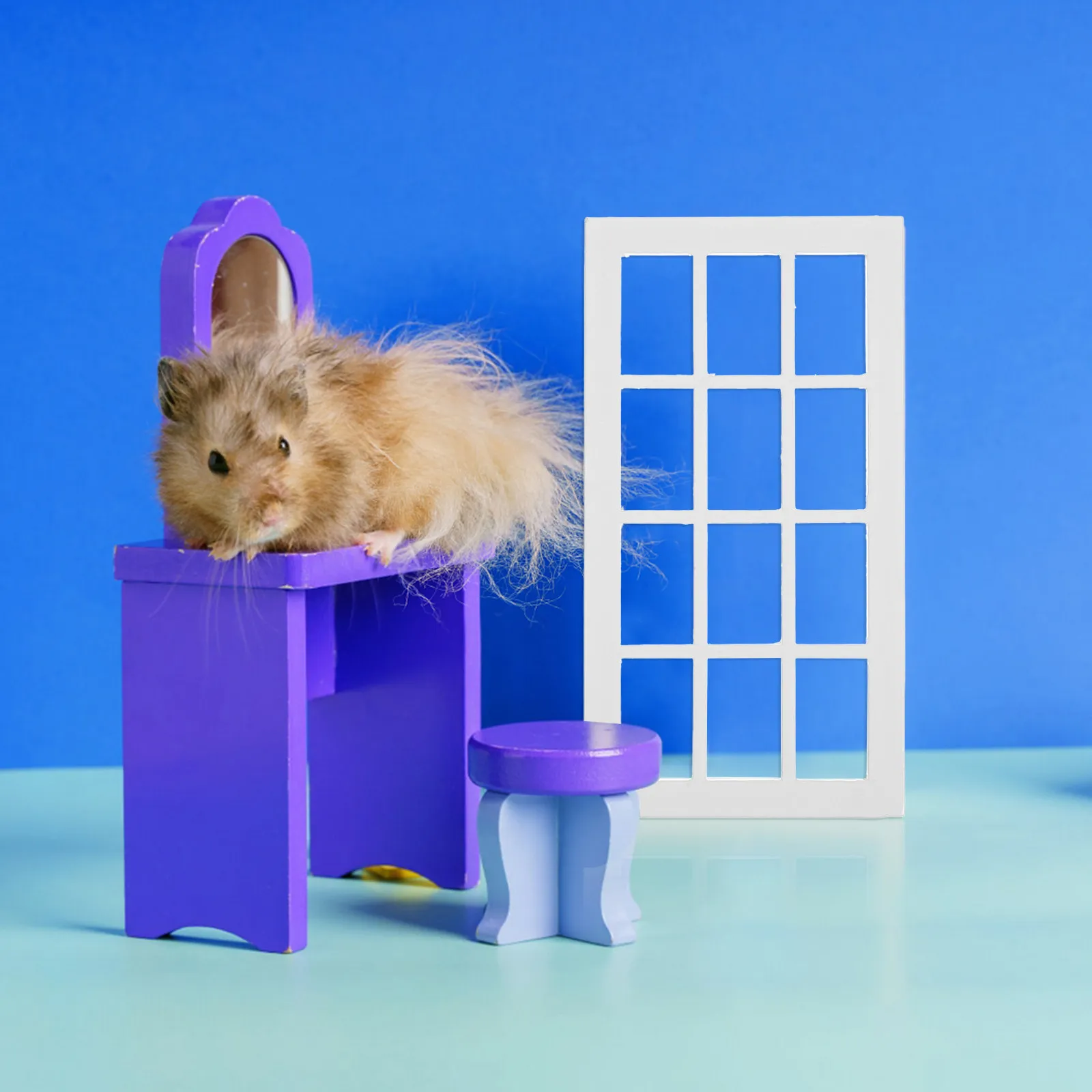 

1Pcs Mini House Window High Quality Wood Simple Chic Furniture Mini Room Decoration Photography Prop Window Furniture