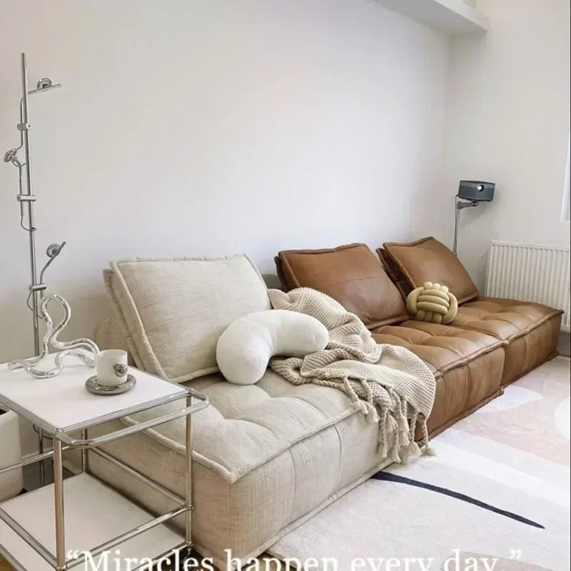 Technology Tofu Combination Lazy Fabric Block Sofa Italian Cloth Square Tatami Sofa Living Apartment Single Double Seating