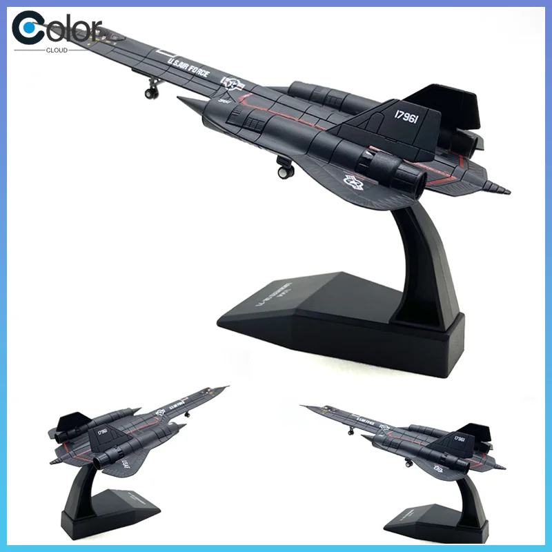

Масштабная модель самолета Lockheed SR-71 Blackbird (1:144), литая металлическая, 06937, коллекционная, подарок на день рождения для мальчика