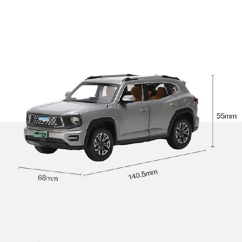 Haval Dargo-Second Generation Alloy Car Model, GWM Big Dog, Grey White SUV, Desktop Decoration, Adult Gift, 1: 32