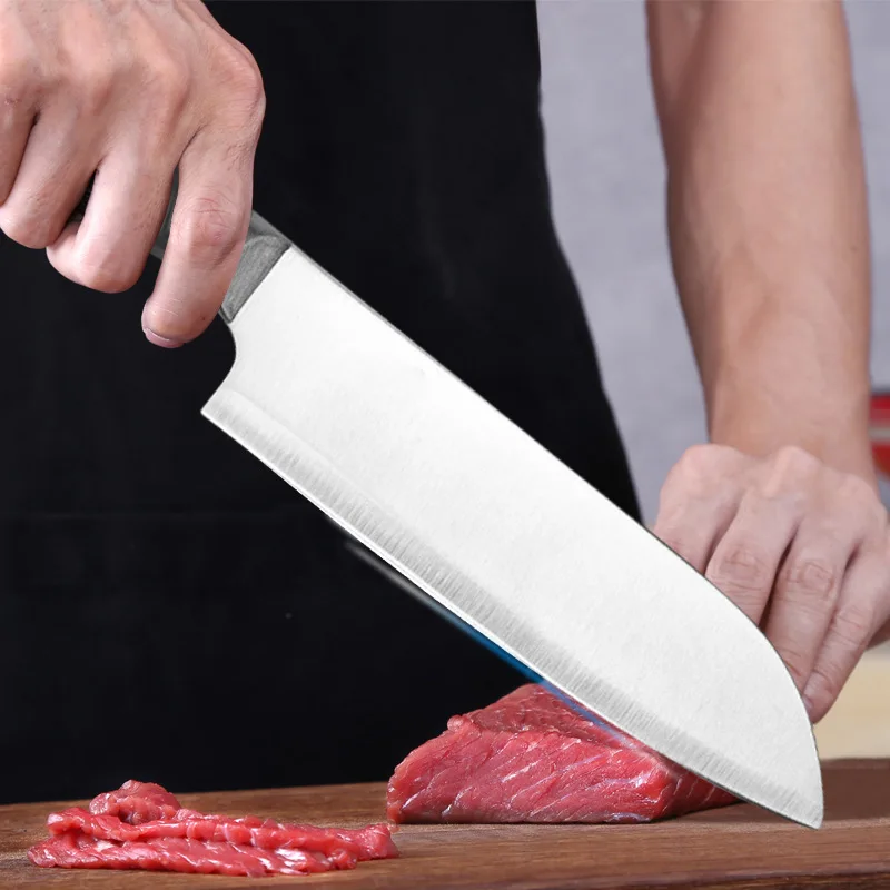 Stainless Steel Kitchen Chef Knife Razor Sharp Blade Cutting Vegetable Fruit Fish Meat Household Kitchen Knife with Blade Cover