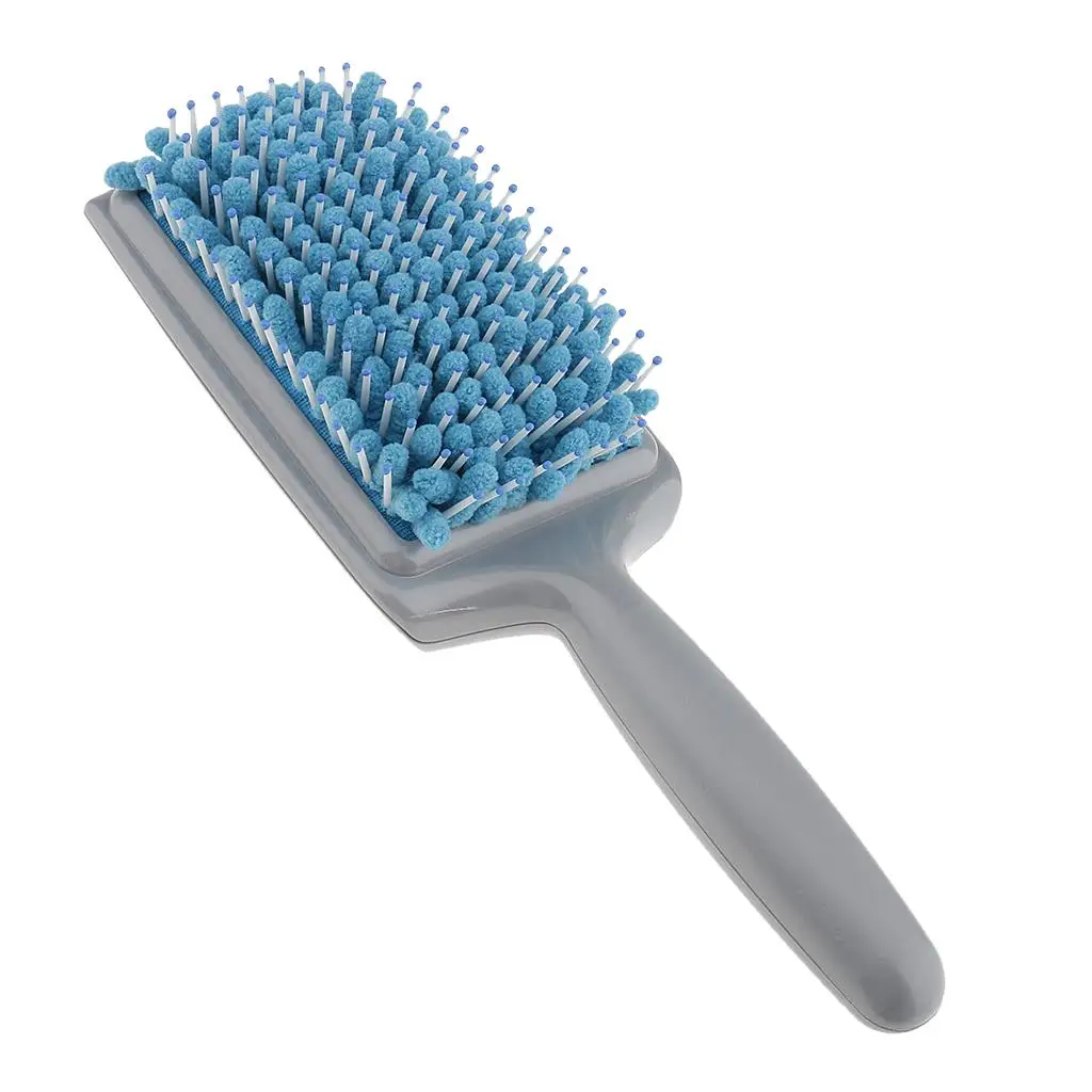 Microfiber Absorbent Dry Wet Hair Comb Lightweight Styling Brush Plastic Hairbrush for Salon and Home Use