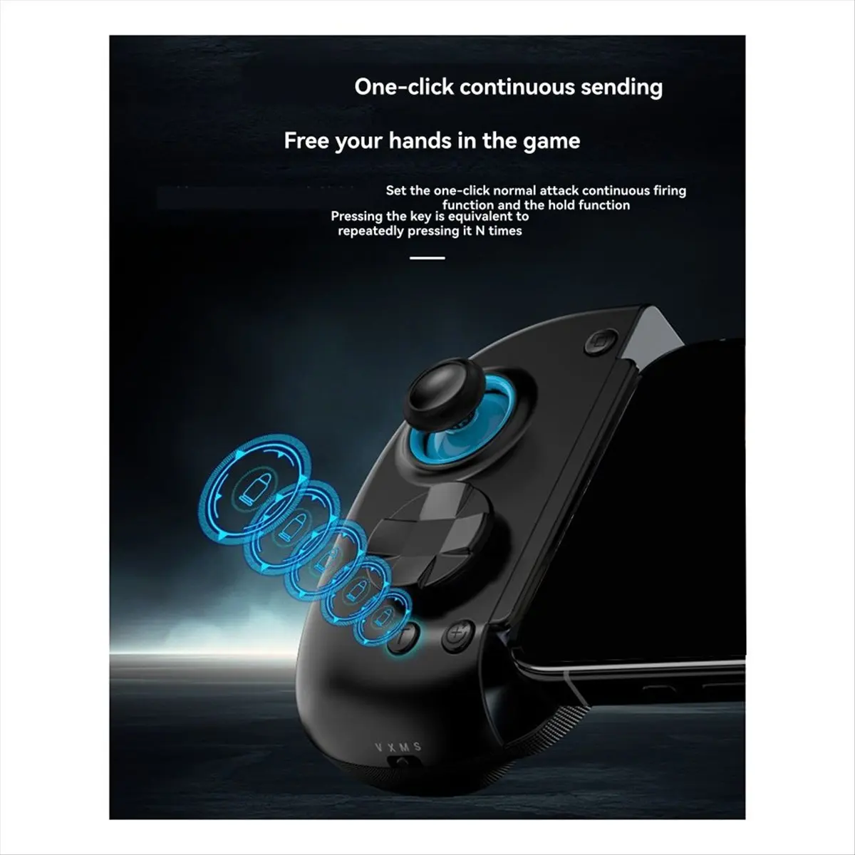 A86G NEW D8+Stretching Wireless Mobile Game Controller with Hall Trigger Supports Tablet for PC/Android/IOS Tablet Switch White