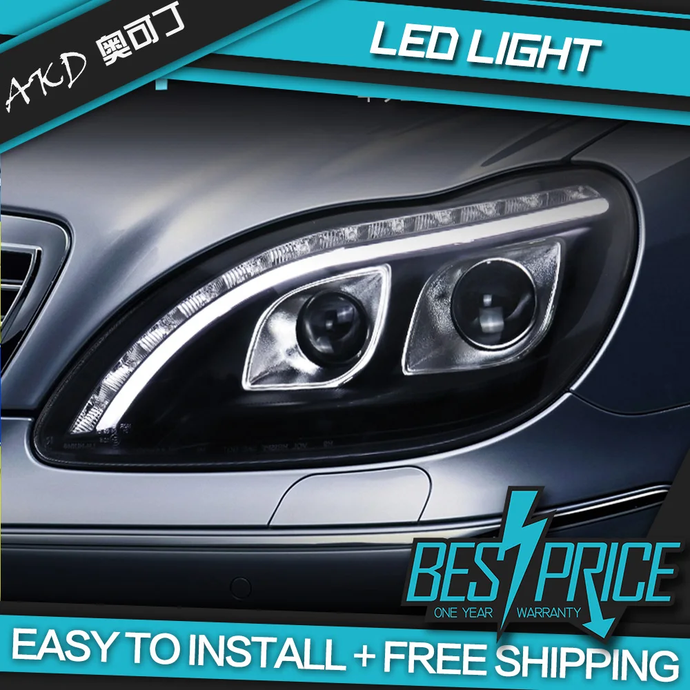 

AKD Car Styling Head Lamp for BENZ W220 LED Headlight 1999-2005 S320 S350 LED DRL Dynamic Signal Hid Bi Xenon Auto Accessories