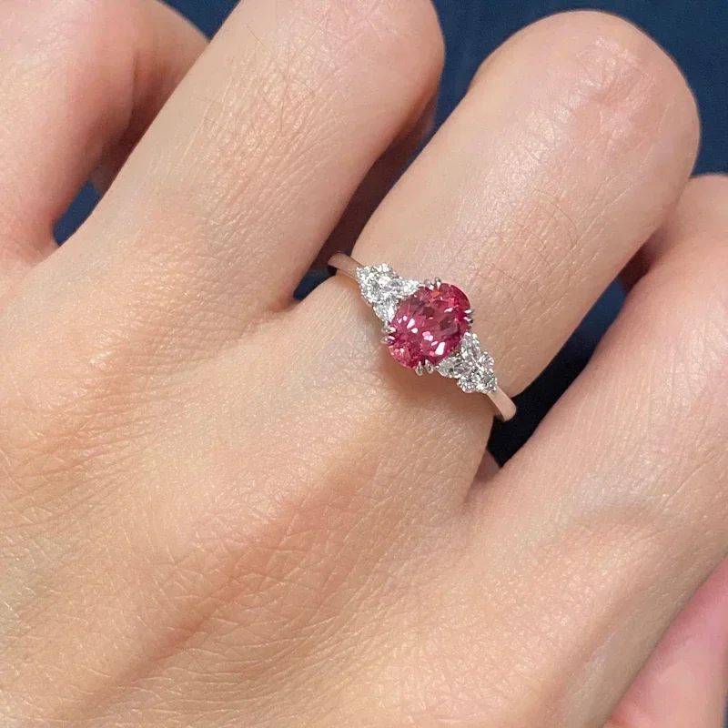 Künstlicher Edelstein Padparadscha Roter Lotus-Farbton Runde Form Großhandel Verfügbar mit Zertifikat – Detail 23