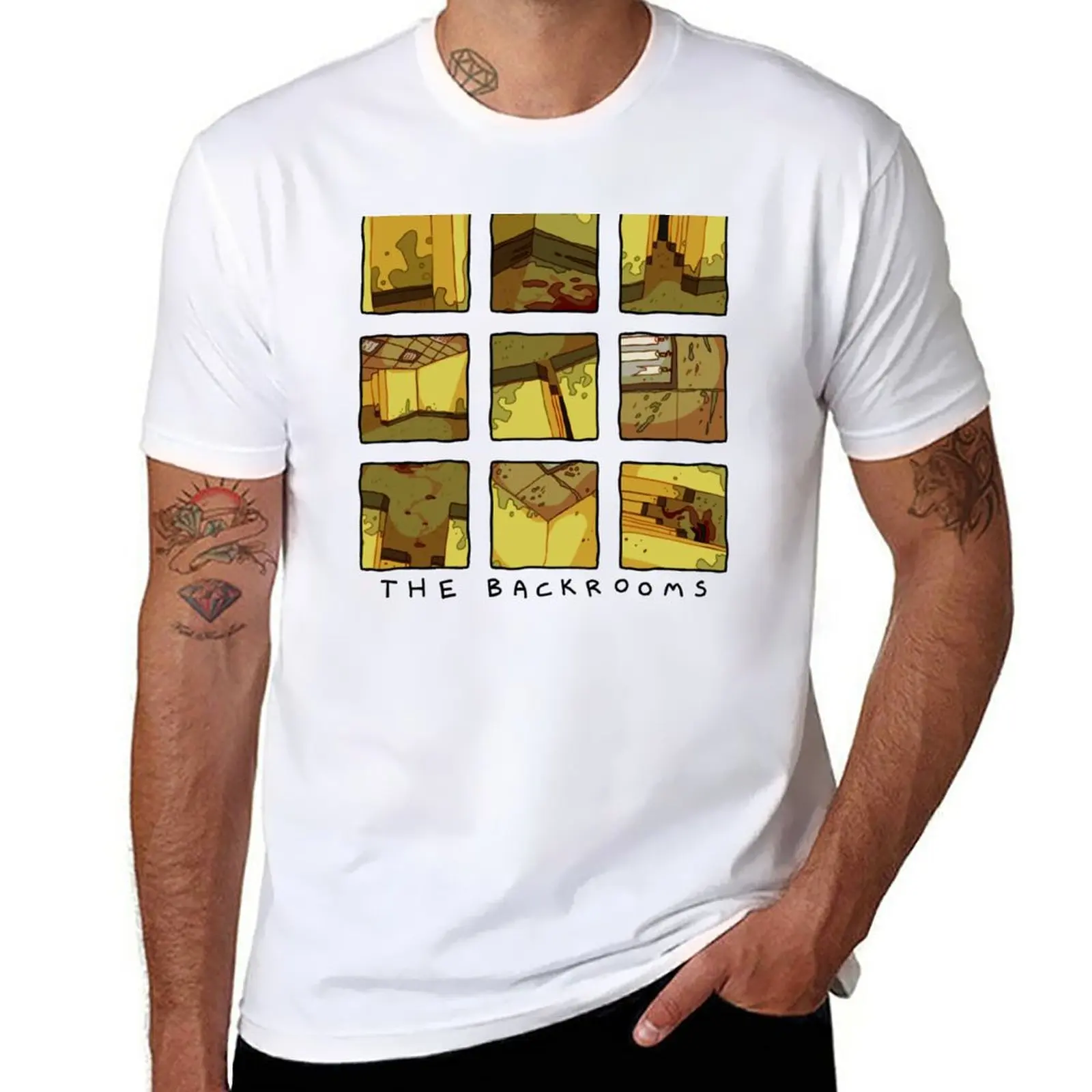 New Vignettes: The Backrooms T-Shirt oversized t shirts funny t shirt mens graphic t-shirts hip hop