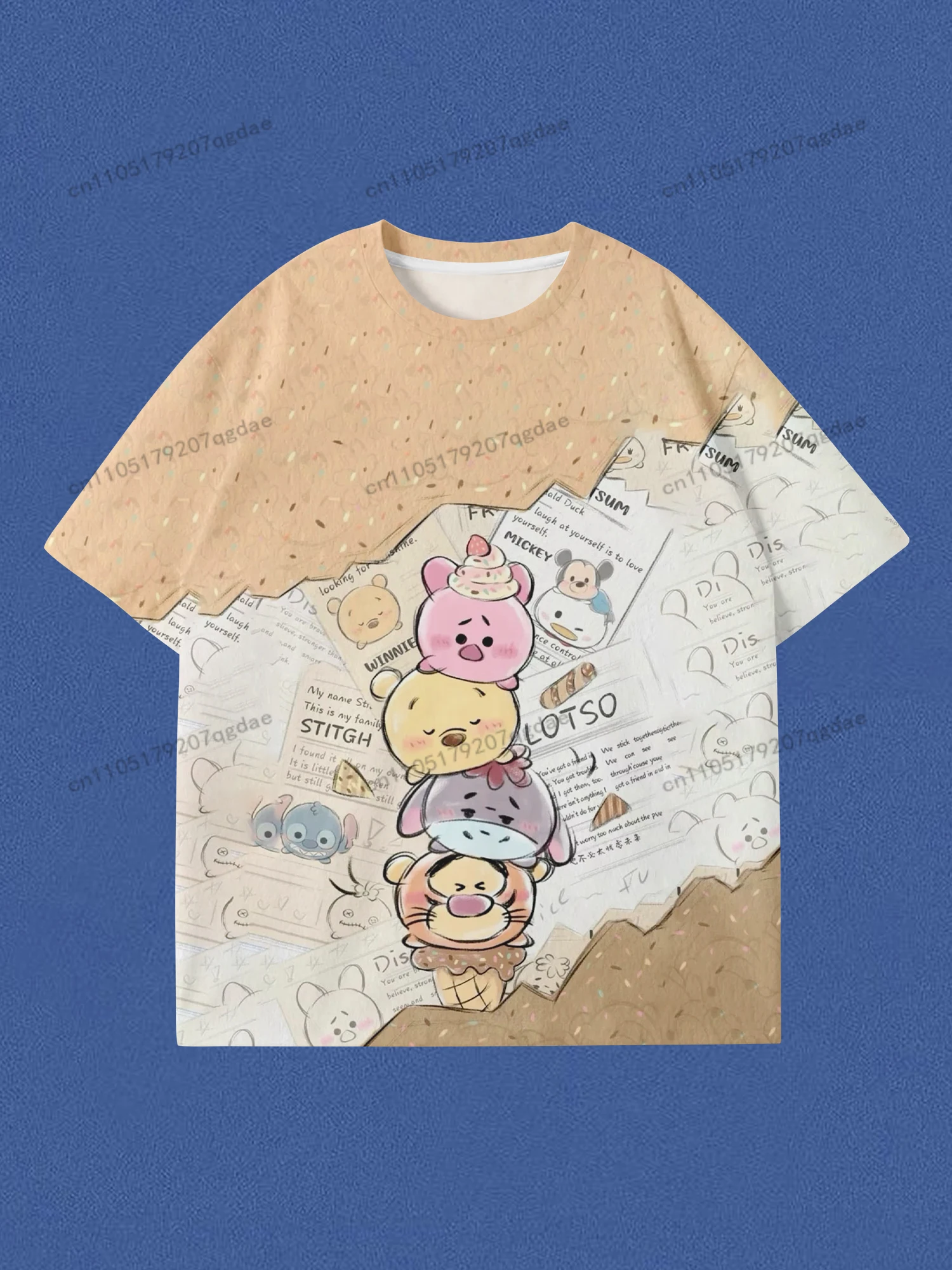 

2025 top New boy girl cute little bear Summer t-shirt Men women Clothing beach Men's Printed Boy Short Sleeve Tee Oversized