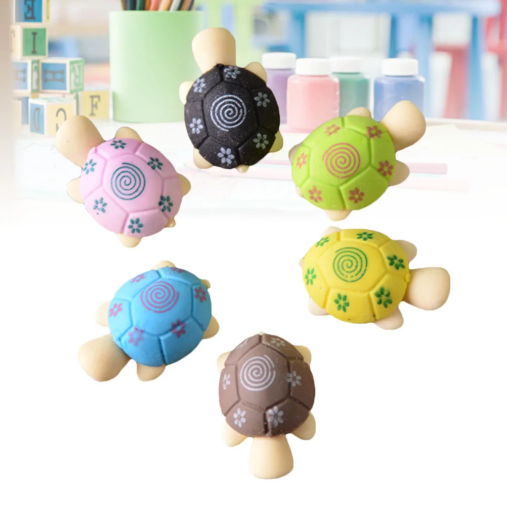 

20pcs Turtle Shape Eraser Cute Cartoon Stationery Pencil Erasers For -Friendly Non-Toxic Clean Safe Writing Correction
