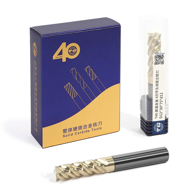 

Titanium Alloy T40 Series TG T40-S4/4 Groove Coated Flat Milling Cutter High Performance Machining Tool