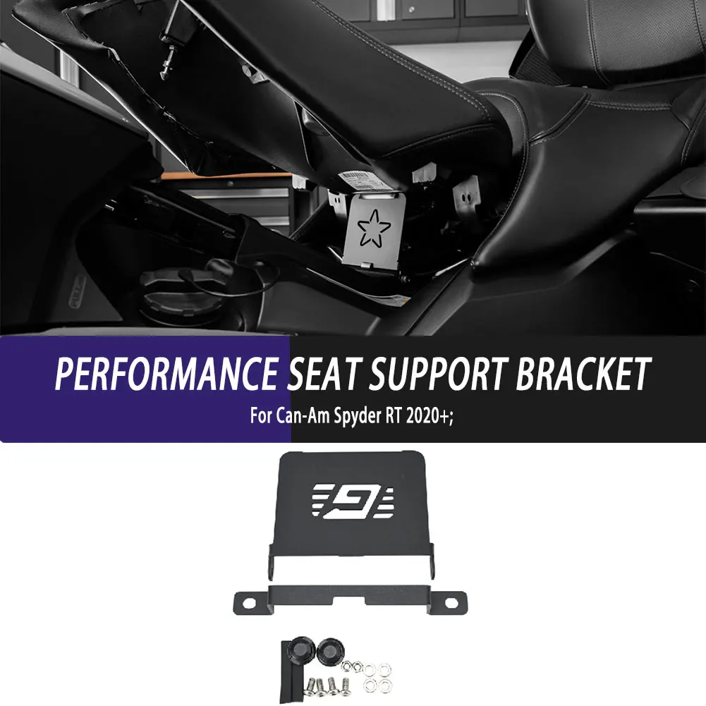 Performance Flip Seat Support Bracket Interior Seat Bracket Black Aluminum Alloy ATV Motorcycle Parts For Can-Am Spyder RT 2020+