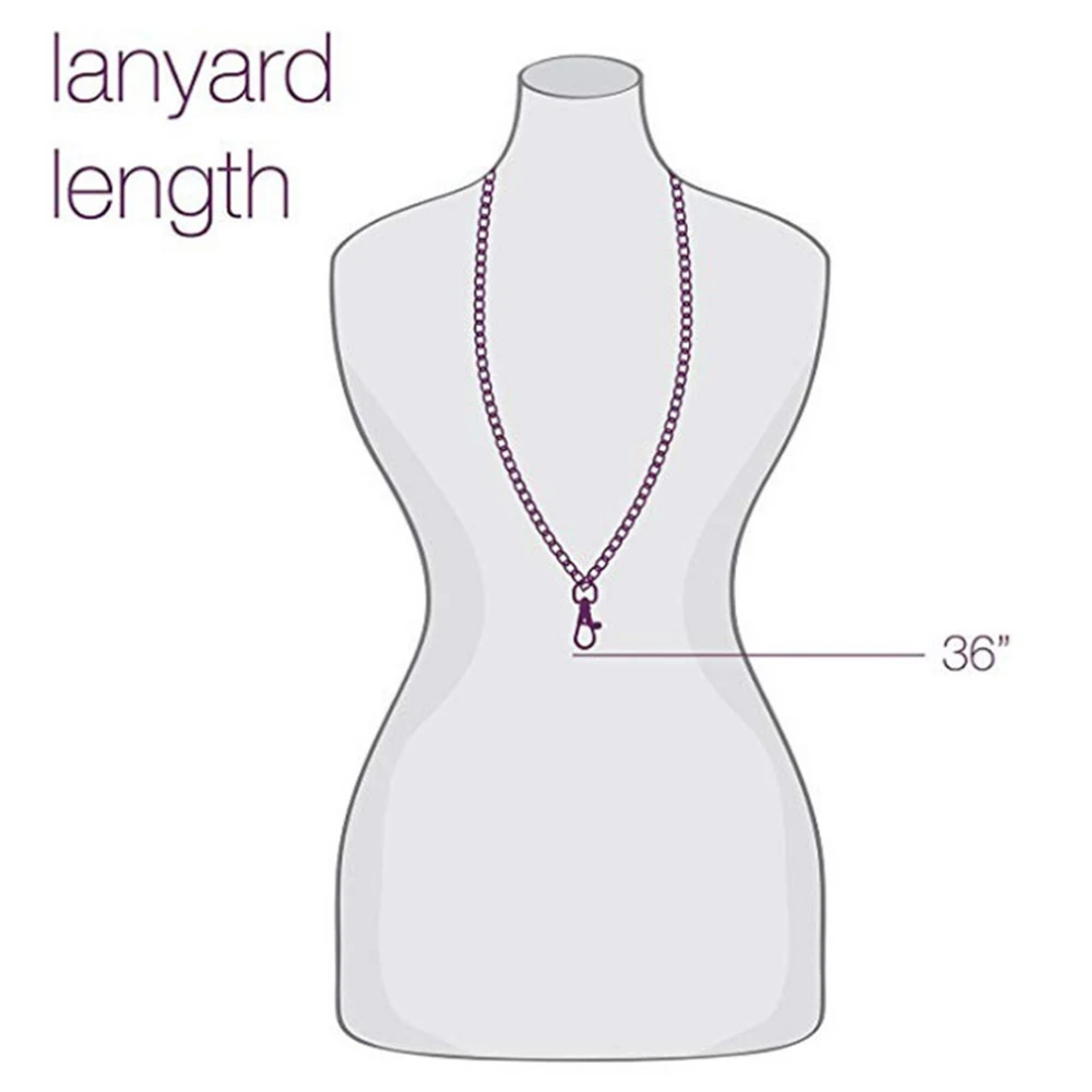 Purple Beads Women\'s Lanyard Neck ID Card Holder Neck Chain for Women Necklace Key Holder Lanyards