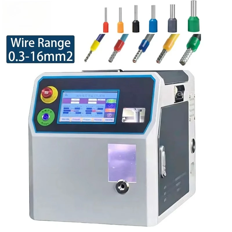 0.3-16mm2 Loose Ferrule Terminal Crimping Machine Semi Automatic Cable Stripping Crimp Machine Wire Terminal Crimping Machine