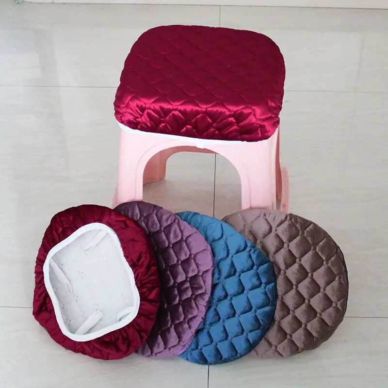 

Square chair cover Square stool seat cover four seasons universal round stool cover 30x30cm