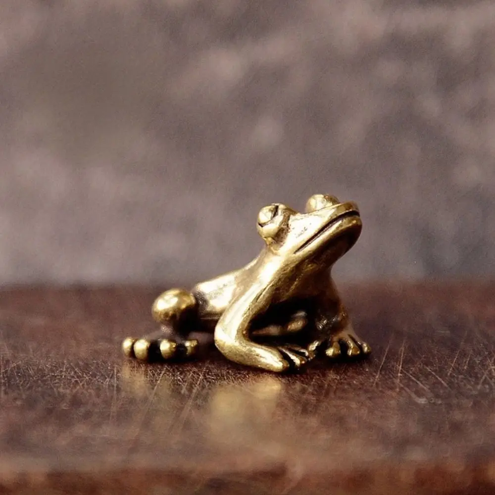 Frog Handmade Decorations Accessories Gifts Solid Animal Toad Frog Pendant Miniatures Figurines Frog Statue Tabletop Ornament