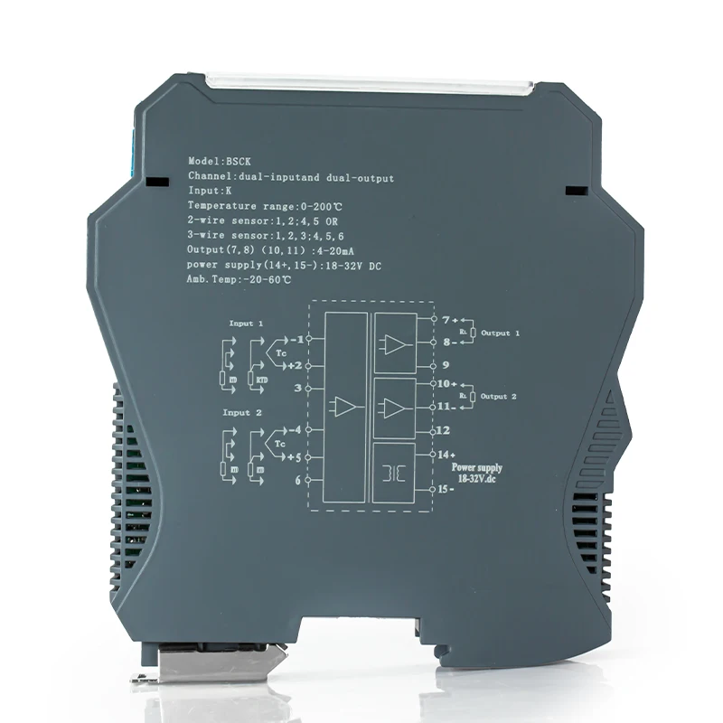 

K type 0-1300℃ Thermocouple Temperature Converter to 4-20mA 0-10V 0-5V RS485 K type Temperature Signal Transmitter