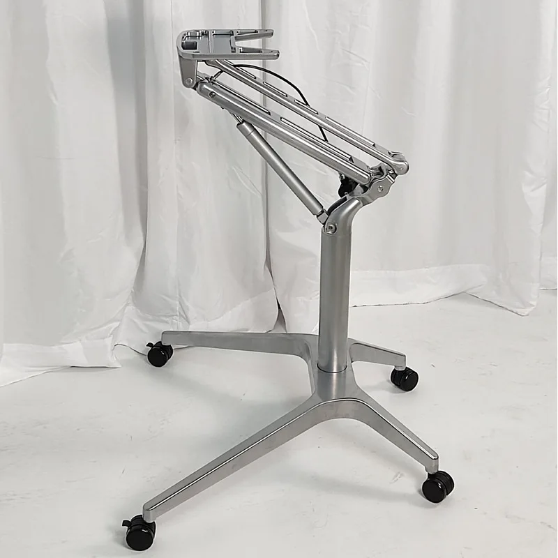 Pneumatic lifting table shelf, bedside table shelf, mobile speech shelf, aluminum alloy material, excluding desktop.