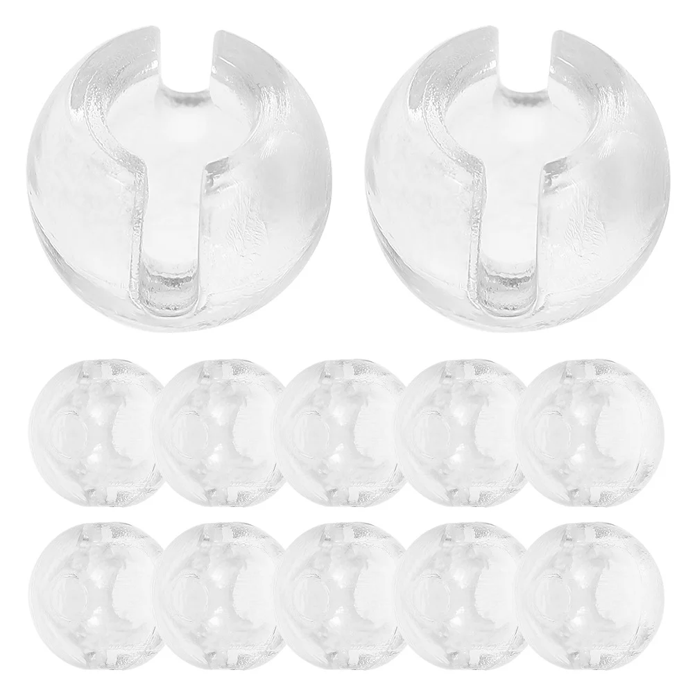 

20pcs Clear Bead Chain Stopper For Vertical Blinds Roller Shades Pom Easy Install Safety Cord Stopper Transparent