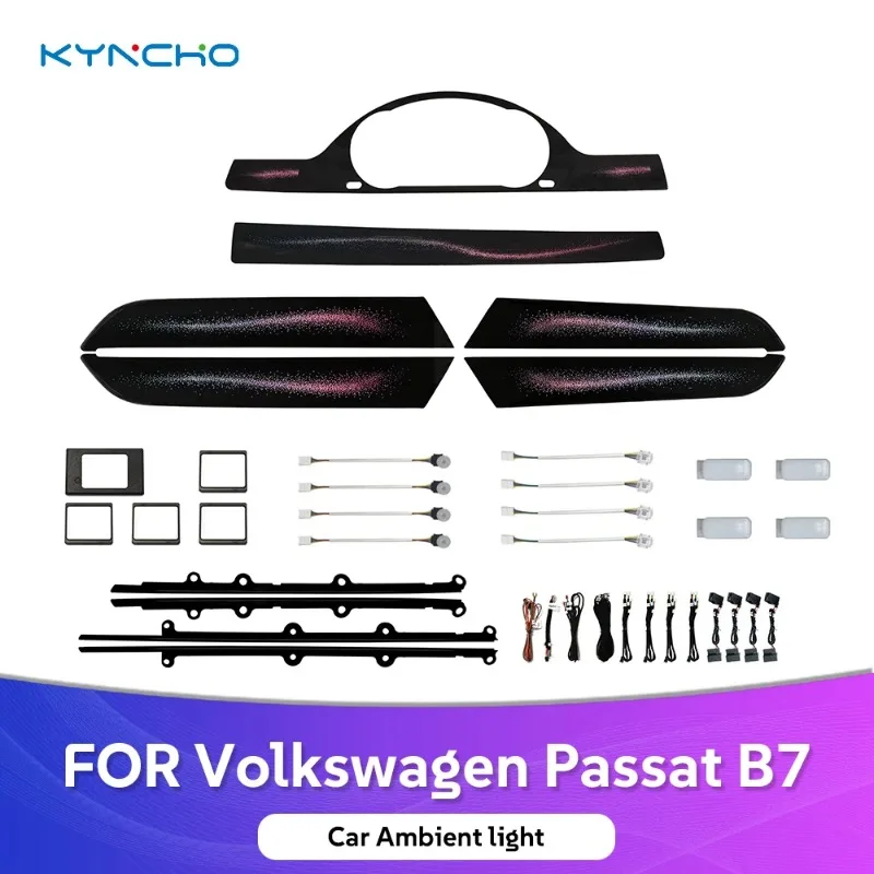 For Volkswagen Passat B7 Ambient Light Upgrade 64 Color Multi Function Control LED Car Ambient Light Automotive Ambient Lighting