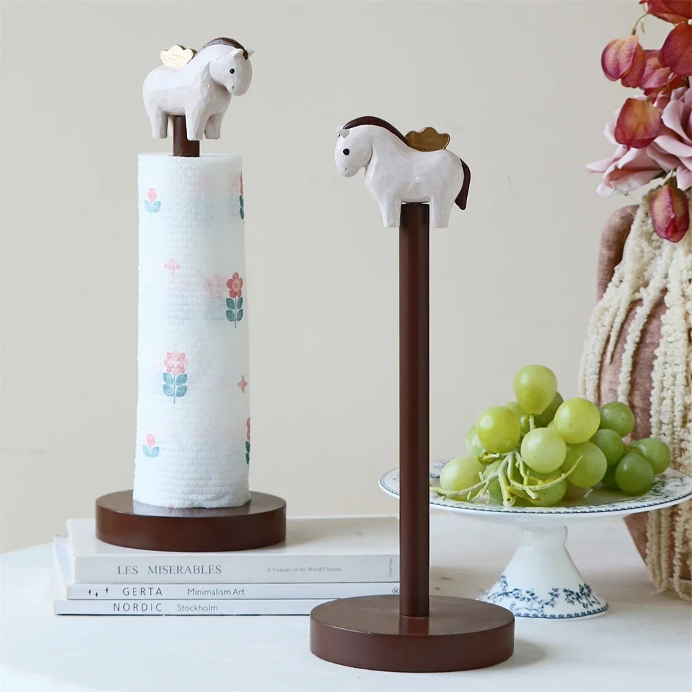 Creative Kitchen Paper Towel Holder Roll Paper Holder Home Decoration Dining Table Storage Paper Towel Cartoon Pony Storage Rack