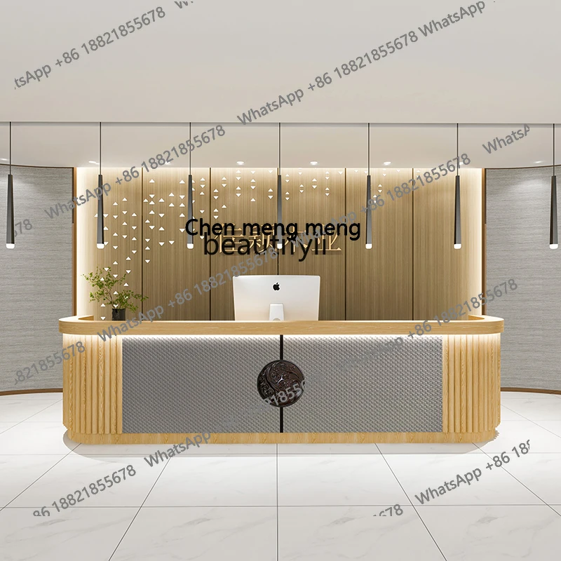 صفحة الخروج على الطراز الصيني الراقية الجلود بار مقهى مكتب الاستقبال متجر الملابس مكتب الاستقبال H #3