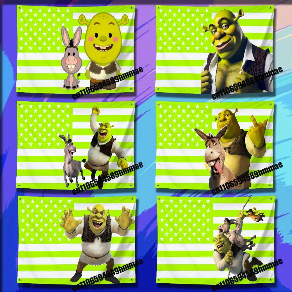 

For Green USA America Ogre S-Shrek Flag 150*200cm 60*110cm 80*120cm 100*150cm 50*70cm Outdoor Wall Banner Tapestry Cover
