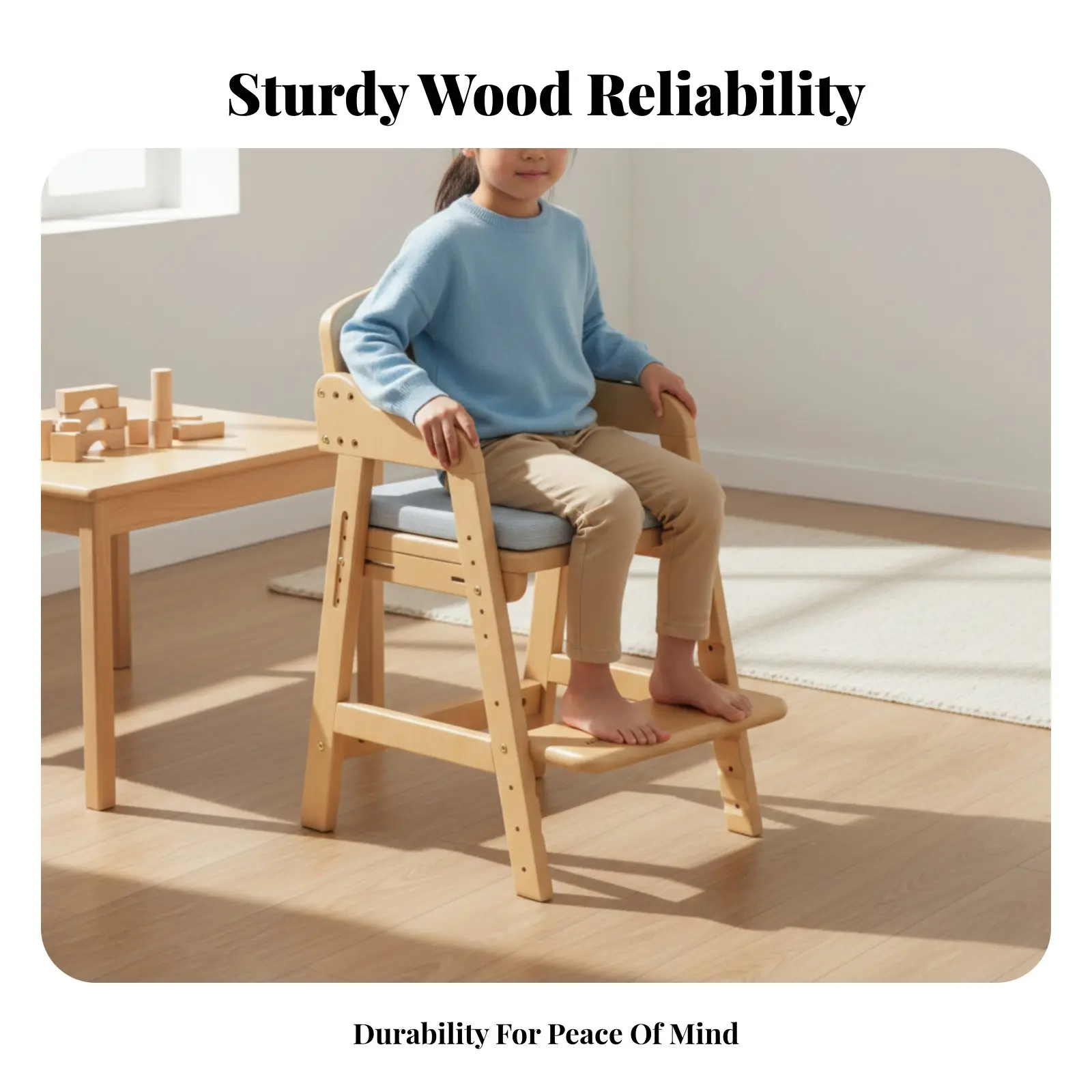 

Регулируемый деревянный стул для обучения в японском стиле, многофункциональный, эргономичный, с регулировкой высоты, для игровой комнаты