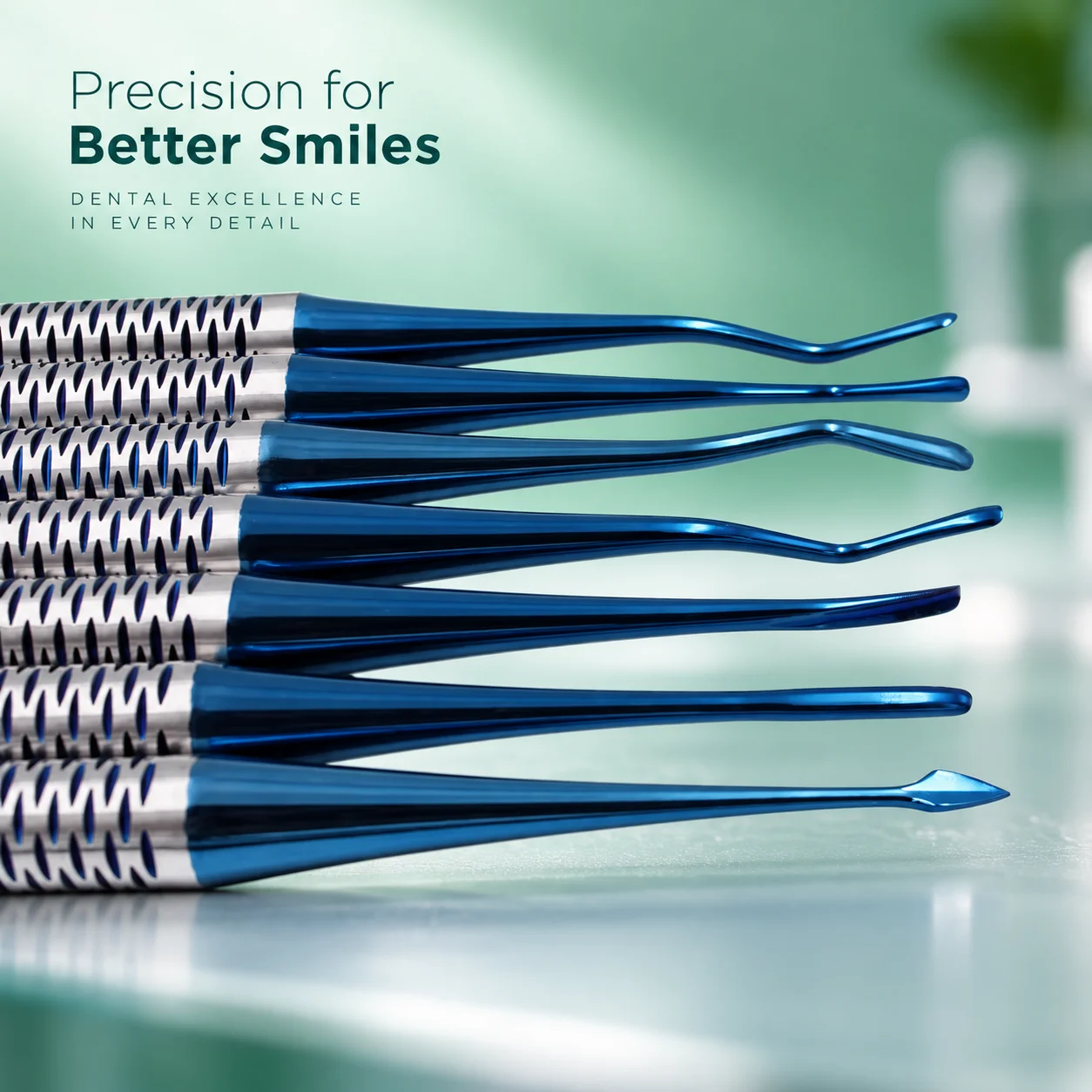 Professional 7Pcs Dental Elevator Set Ultra-Sharp Tips Ergonomic Handle Autoclavable for Tooth Extraction Clinic Lab Use