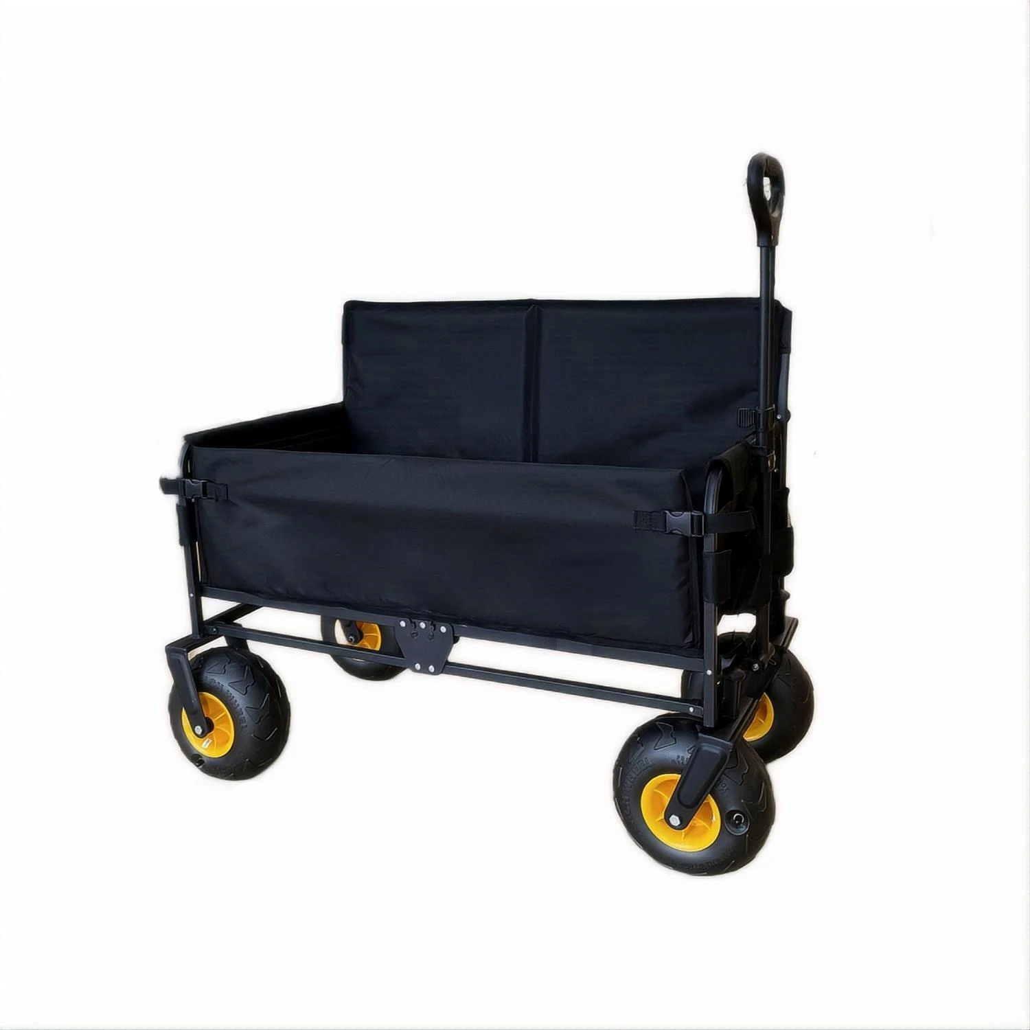 Balloon Wheel Recliner Wagon New Style Camping Wagon Heavy Duty Oxford Fabric Multi-Functional Trolley with PVC