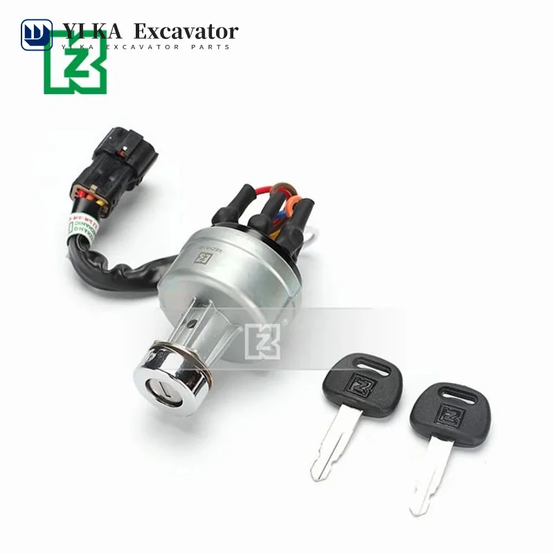 For Hyundai Sany excavator universal ignition switch lock head starter key electric door lock igniter side door lock