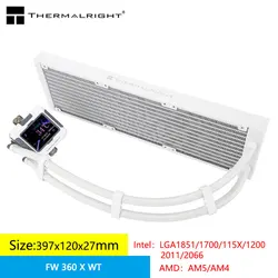 Thermalright FW 360 X No fan version,All -in -one water -cold radiator 2.4 -inch LCD display customized screen,Support LGA1700