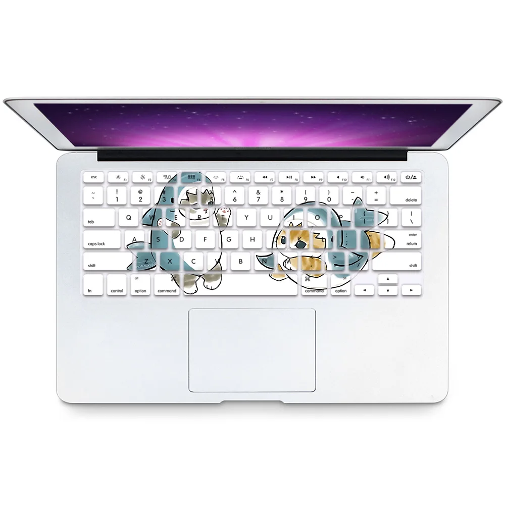 Cute Cat Mofusands US Layout Soft Silicone Keyboard Cover for Macbook pro A1278 A1286 Retina A1425 A1502 A1398 Air A1369 A1466